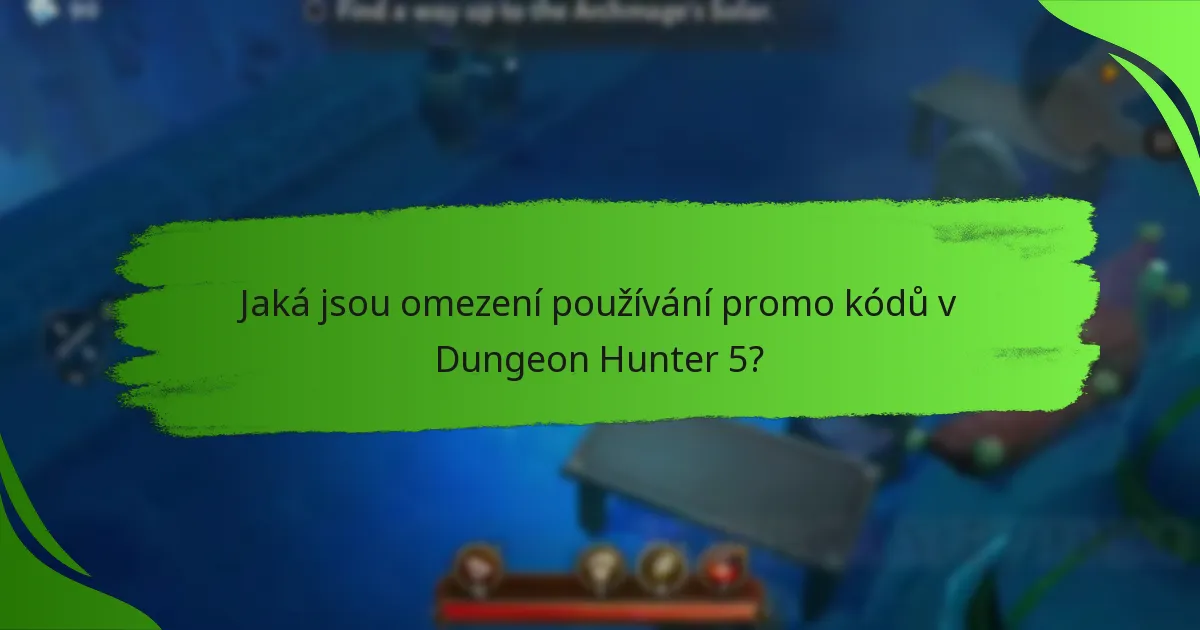 Jaká jsou omezení používání promo kódů v Dungeon Hunter 5?