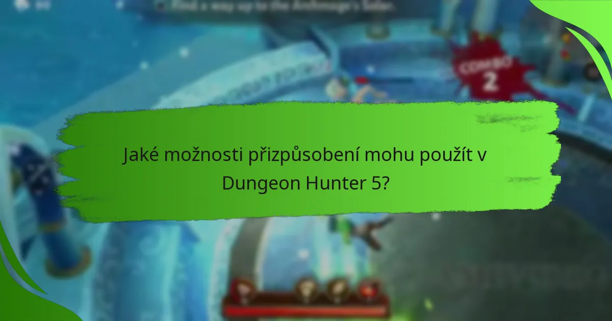 Jaké možnosti přizpůsobení mohu použít v Dungeon Hunter 5?